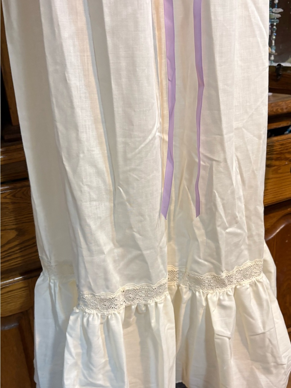 vintage Pinehurst Lingerie prairie-style sleepwear gown light yellow small - Picture 6 of 15